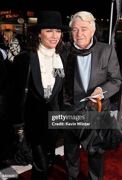 Actress Jacqueline Bisset and Seymour Cassel arrive at Paramount Vantage's Los Angeles premiere of "Revolutionary Road" held at Mann Village Theater...