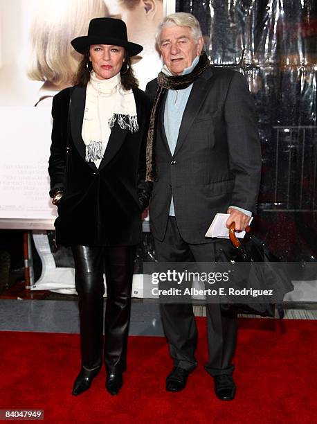 Actress Jacqueline Bisset and Seymour Cassel arrive at Paramount Vantage's Los Angeles premiere of 'Revolutionary Road' held at Mann Village Theater...