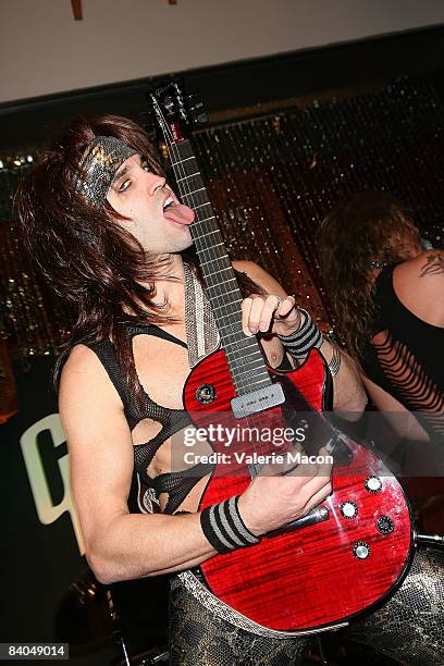 Satchel performs at the Gibson Guitar Launch of Dark Fire on December 15, 2008 in Beverly Hills, California.