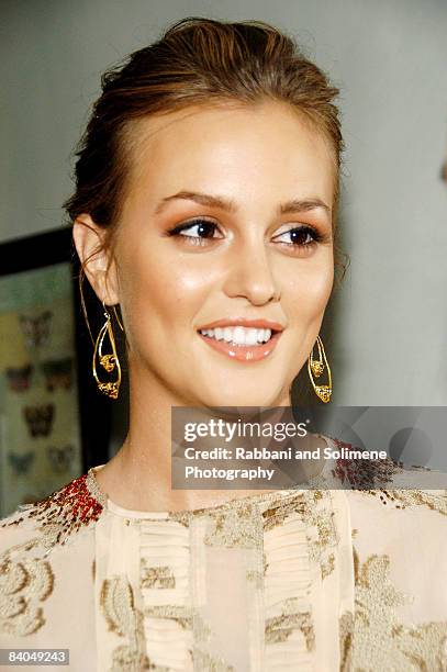 Leighton Meester attend a cocktail party celebrating the 5th CFDA/Vogue Fashion Fund at a private residence on October 14, 2008 in New York City.