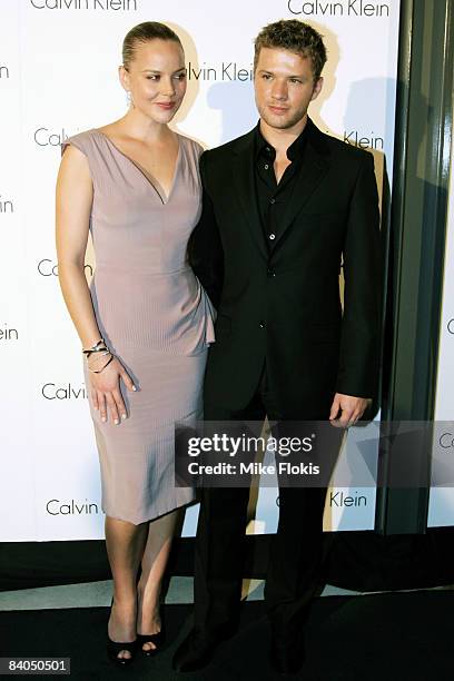 Actress and hostess Abbie Cornish and Ryan Philippe arrive for the Calvin Klein Spring 2009 Collection launch at Pier 2 Walsh Bay on December 16,...