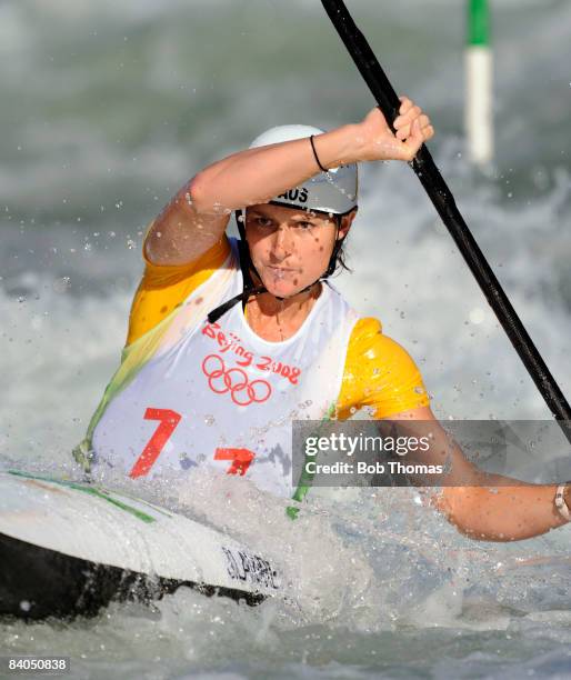 Jacqueline Lawrence of Australia during the Women's Kayak Final at the Shunyi Olympic Rowing-Canoeing Park on Day 7 of the Beijing 2008 Olympic Games...