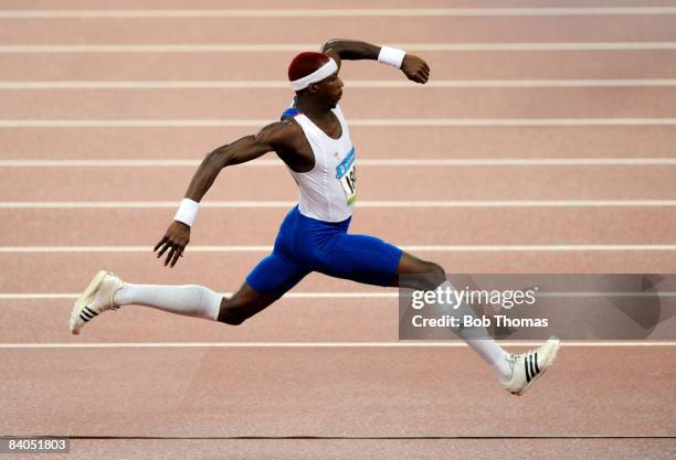 Phillips Idowu of Great Britain competes in the Men's Triple Jump Final held at the National Stadium during Day 13 of the Beijing 2008 Olympic Games...