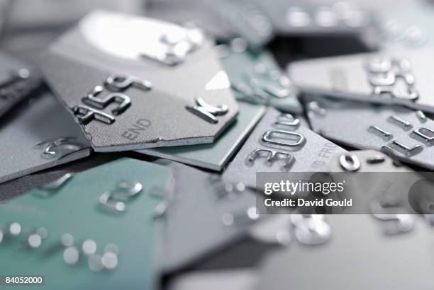 cut up pieces of credit cards - destroys stock pictures, royalty-free photos & images