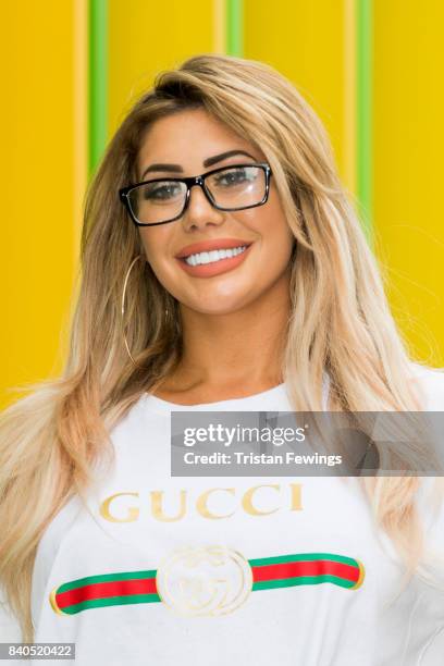 Chloe Ferry attends the Geordie Shore series 15 premiere photocall at MTV London on August 29, 2017 in London, England.