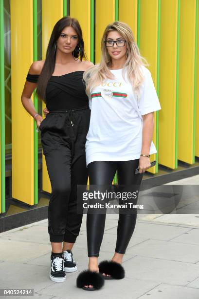 Abbie Holborn and Chloe Ferry attend the "Geordie Shore: Land of Hope and Geordie" series 15 Launch at the MTV HQ on August 29, 2017 in London,...