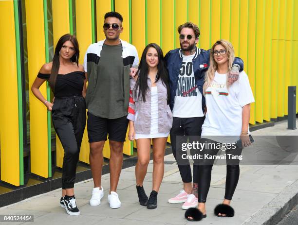 Abbie Holborn, Nathan Hnery, Marnie Simpson, Aaron Chalmers and Chloe Ferry attend the "Geordie Shore: Land of Hope and Geordie" series 15 Launch at...