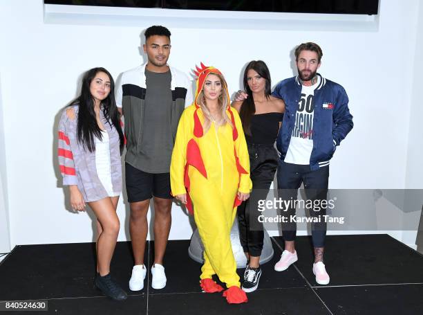 Abbie Holborn, Nathan Hnery, Marnie Simpson, Aaron Chalmers and Chloe Ferry attend the "Geordie Shore: Land of Hope and Geordie" series 15 Launch at...