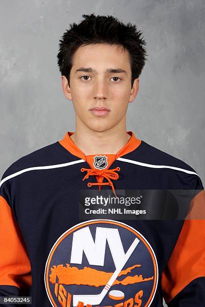 Jared Spurgeon of the New York Islanders poses for his official headshot for the 2008-2009 NHL season.