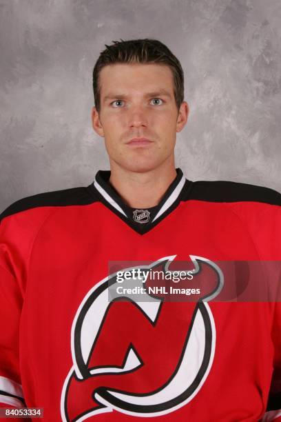 David Clarkson of the New Jersey Devils poses for his official headshot for the 2008-2009 NHL season.