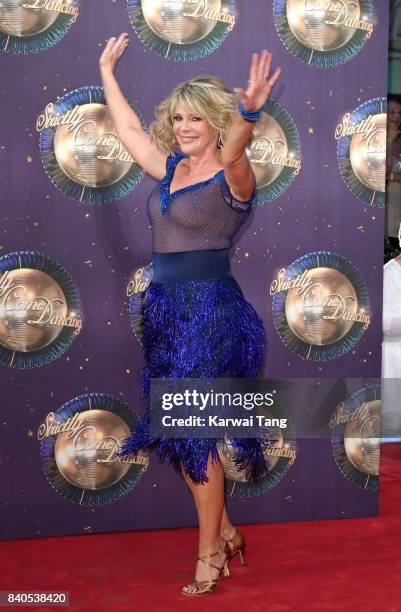 Ruth Langsford attends the 'Strictly Come Dancing 2017' red carpet launch at Broadcasting House on August 28, 2017 in London, England.