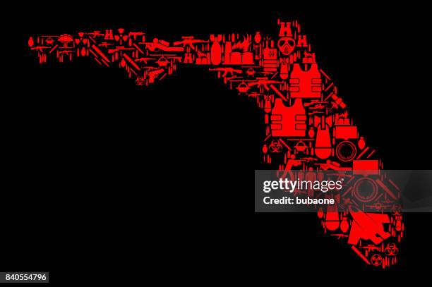 florida war and modern warfare vector icon pattern - nuclear bomb explosion stock illustrations