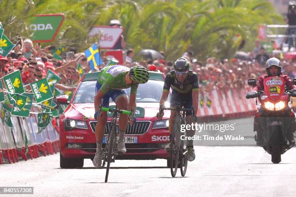 72nd Tour of Spain 2017 / Stage 10 Arrival / Matteo TRENTIN Green Points Jersey / Jose Joaquin ROJAS / Caravaca Ano Jubilar 2017 - ElPozo...