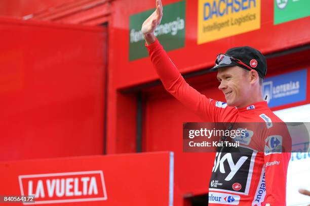 72nd Tour of Spain 2017 / Stage 10 Podium / Christopher FROOME Red Leader Jersey / Celebration / Caravaca Ano Jubilar 2017 - ElPozo Alimentacion / La...