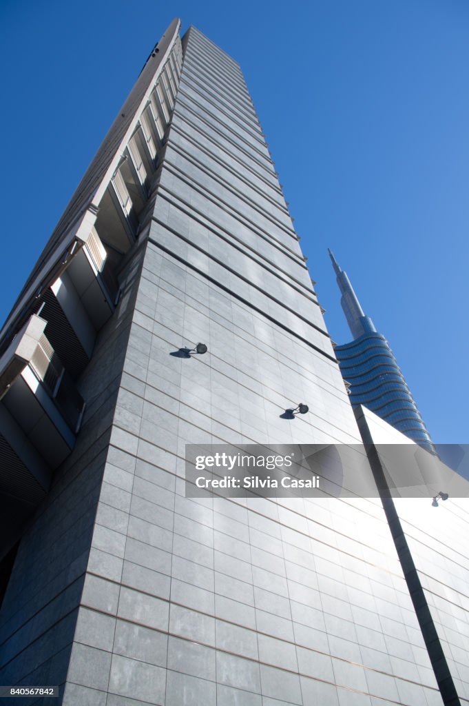 Modern buildings in Piazza Gae Aulenti Milan