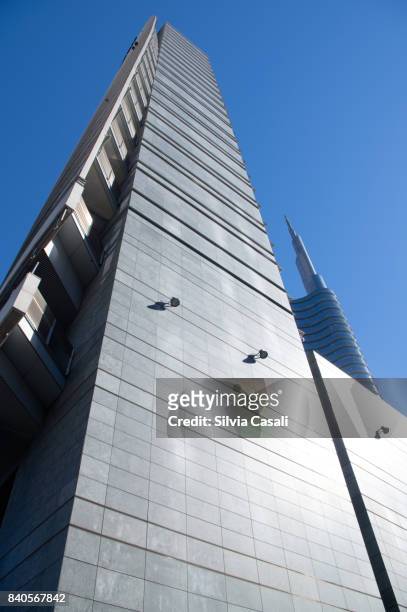 modern buildings in piazza gae aulenti milan - silvia casali stock pictures, royalty-free photos & images