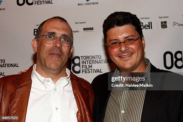 Producer Bill Horberg and Anthony Bregman arrive at the "Synecdoche, New York" film premiere held at the Winter Garden during the 2008 Toronto...