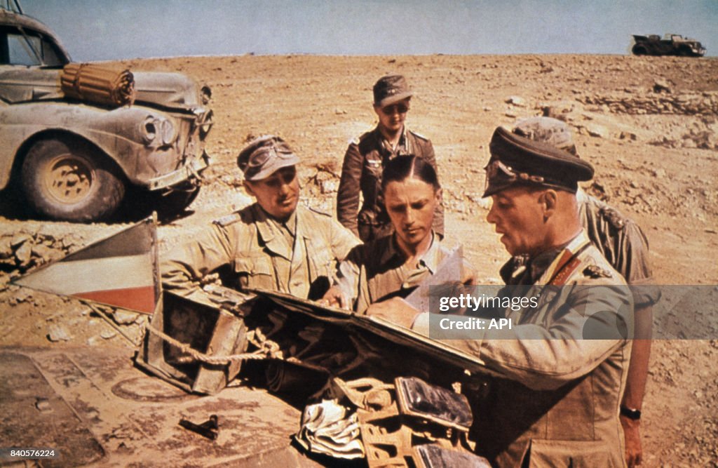 Erwin Rommel à la tête de l'Afrikakorps en Libye