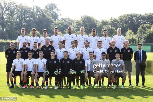 Team of Germany Back: Waldemar Anton,Thilo Kehrer,Pascal Stenzel,Janni Serra,Jonathan Tah,Timo Baumgartl ,Aymen Barkok,Suat Serdar,Lukas...