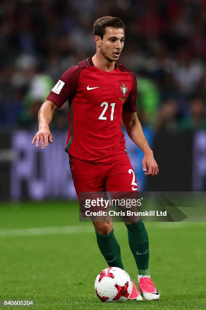 Cedric of Portugal in action during the FIFA Confederations Cup Russia 2017 Semi-Final between Portugal and Chile at Kazan Arena on June 28, 2017 in...