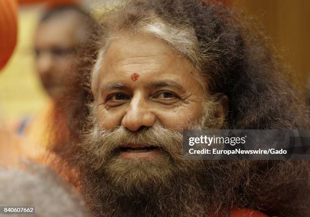 Headshot portrait of Swami Chidanand Saraswati, President of Parmarth Niketan , who participated in the event entitled "Conversation on Yoga for...