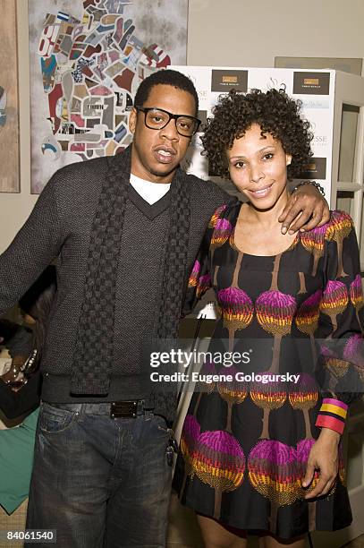 Jay Z and Maddi Nelson attend the Launch of Holm Spa at Jeunesse Spa / Fabio Scalia Salon on December 15, 2008 in New York City.