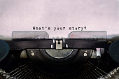 What's Your Story Typed on a Vintage Typewriter