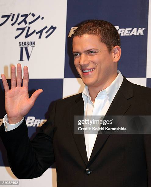 Actor Wentworth Miller attends the "Prison Break" press conference at Park Hyatt Tokyo on December 17, 2008 in Tokyo, Japan. The new series of the TV...