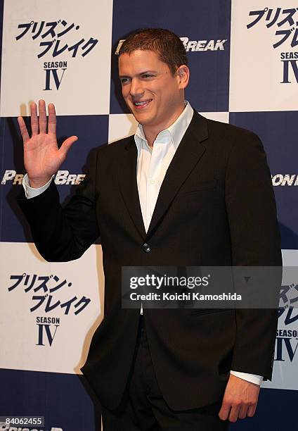 Actor Wentworth Miller attends the "Prison Break" press conference at Park Hyatt Tokyo on December 17, 2008 in Tokyo, Japan. The new series of the TV...