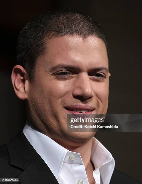 Actor Wentworth Miller attends the "Prison Break" press conference at Park Hyatt Tokyo on December 17, 2008 in Tokyo, Japan. The new series of the TV...