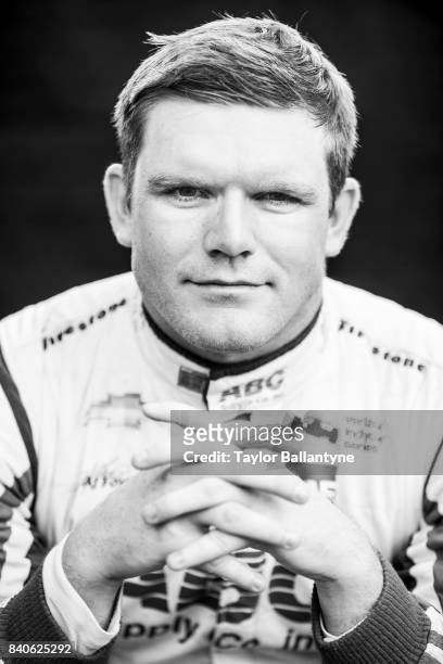 Foyt Enterprises driver Conor Daly is photographed for Sports Illustrated on August 19, 2017 at Pocono Raceway, Verizon IndyCar Series, at Long Pond,...