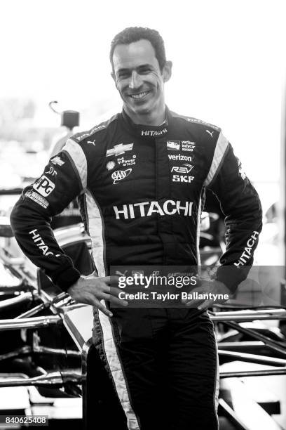 Team Penske driver Helio Castroneves is photographed for Sports Illustrated on August 19, 2017 at Pocono Raceway, Verizon IndyCar Series, at Long...