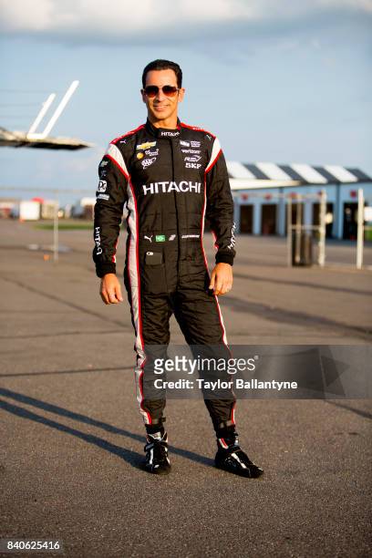 Team Penske driver Helio Castroneves is photographed for Sports Illustrated on August 19, 2017 at Pocono Raceway, Verizon IndyCar Series, at Long...