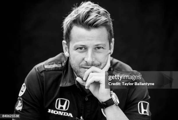 Andretti Autosport driver Marco Andretti is photographed for Sports Illustrated on August 20, 2017 at Pocono Raceway, Verizon IndyCar Series, at Long...
