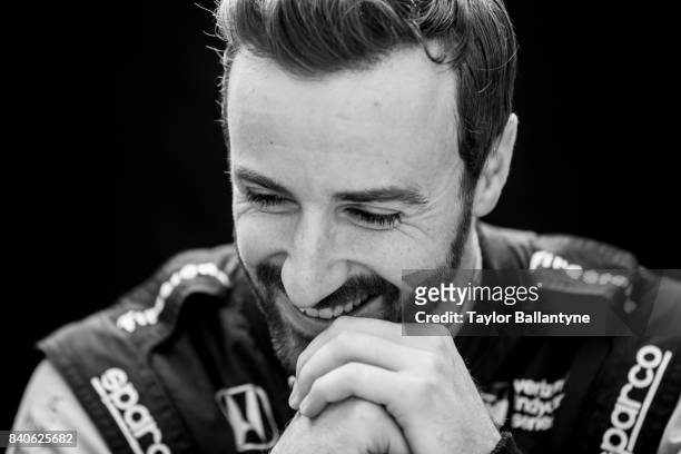 Schmidt Peterson Motorsports driver James Hinchcliffe is photographed for Sports Illustrated on August 20, 2017 at Pocono Raceway, Verizon IndyCar...