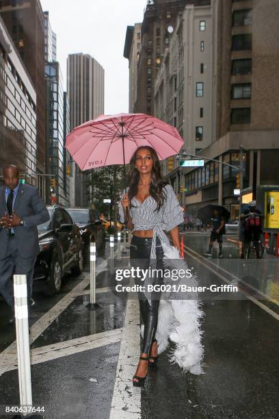 Jasmine Tookes is seen on August 29, 2017 in New York City.