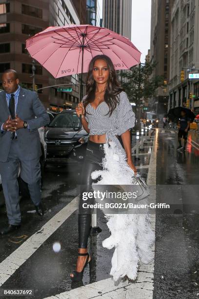 Jasmine Tookes is seen on August 29, 2017 in New York City.