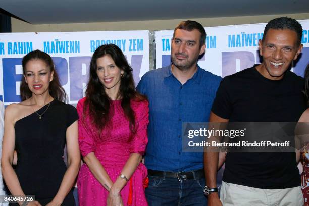 Team of the movie Meriem Serbah, Maiwenn Le Besco, Teddy Lussi-Modeste and Roschdy Zem attend the "Le Prix Du Success" Paris Premiere at UGC Les...