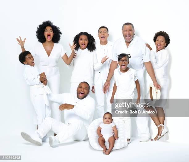 Walt Disney Television via Getty Images's "black-ish" stars Miles Brown as Jack Johnson, Tracee Ellis Ross as Rainbow Johnson, Yara Shahidi as Zoey...