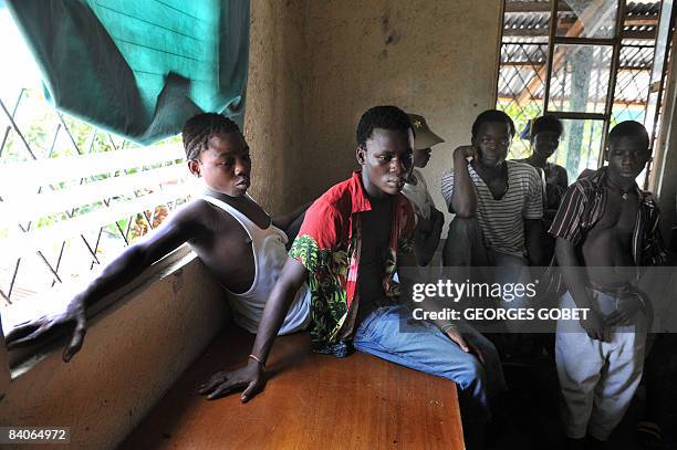 Eric Stone "Chicken Egg" , Prince Kortie "War Bus" , Prince Doblah "Durst to Durst" and Leo Kortie "Pussy Cat" , actors of the French movie 'Johnny...