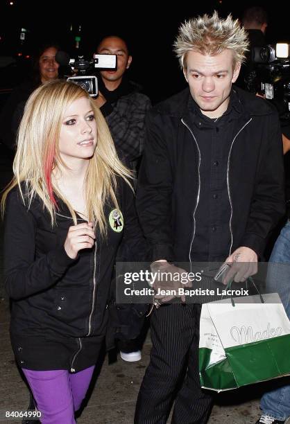 Avril Lavigne and Deryck Whibley are seen on December 4, 2008 in West Hollywood, California.