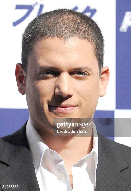 Actor Wentworth Miller attends the "Prison Break" press conference at Park Hyatt Tokyo on December 17, 2008 in Tokyo, Japan. The new series of the TV...