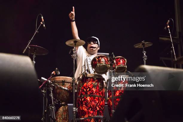 Eric Bobo of the American band Cypress Hill performs live on stage during a concert at the Zitadelle Spandau on August 29, 2017 in Berlin, Germany.