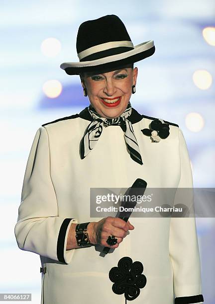 Genevieve de Fontenay, President of Miss France Committee attends the Miss France Pageant 2009 on December 6, 2008 at Le Puy du Fou, France