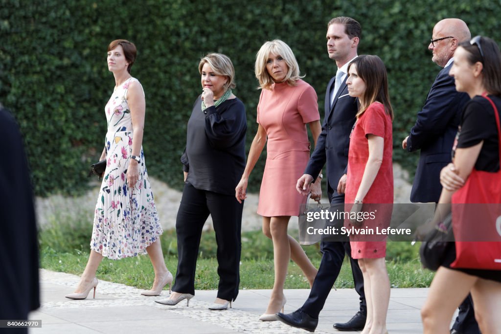 French President Emmanuel Macron And Wife Brigitte Trogneux On A One Day State Visit in Luxembourg