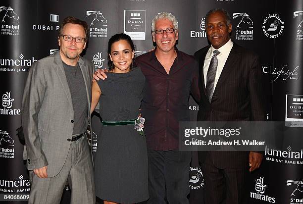 Director Fernando Meirelles, actress Alice Braga, producer Niv Fichman and actor Danny Glover attend the "Blindness" premiere during day seven of The...