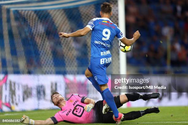 Genk , Belgium / Krc Genk v Kv Mechelen / "nColin COOSEMANS - Marcus INGVARTSEN"nFootball Jupiler Pro League 2017 - 2018 Matchday 5 / "nPicture by...