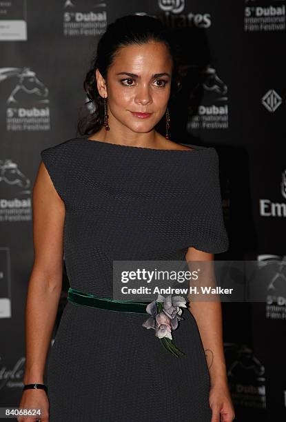 Actress Alice Braga attends the "Blindness" premiere during day seven of The 5th Annual Dubai International Film Festival held at the Souk Theatre,...