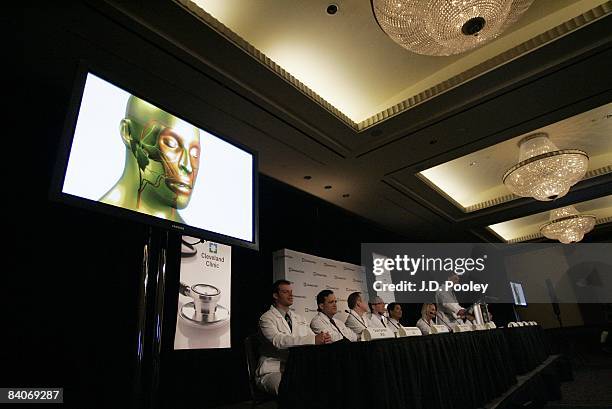 Dr. Frank Papay speaks to the media during a press conference at the Cleveland Clinic on December 17, 2008 in Cleveland, Ohio. A multi-disciplinary...