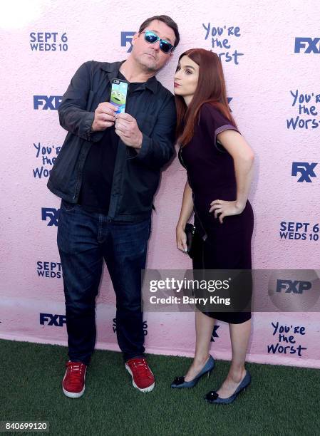 Actor Doug Benson and actress Aya Cash attend the premiere of FXX's 'You're The Worst' Season 4 at Museum of Ice Cream LA on August 29, 2017 in Los...